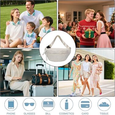 Жіноча поясна сумка з корду, на плече, регульований ремінь, модна сумка-пояс, для відпочинку, спорту, зелена, кросбоді для жінок та чоловіків