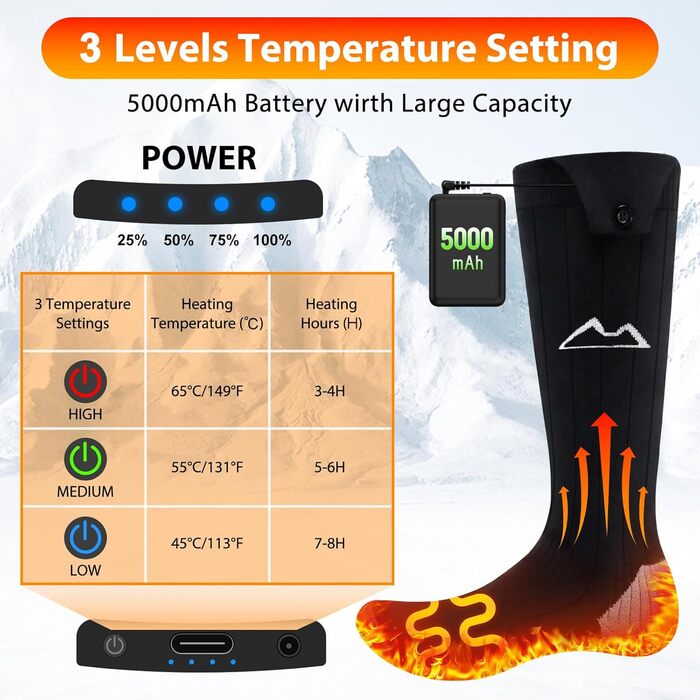 Loowoko Гріючі шкарпетки - зігрійте ноги в холодну погоду