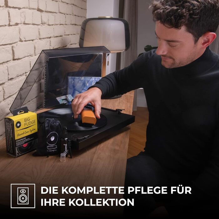 Набір для чищення вінілових платівок Big Fudge - 6 в 1: щітка, очищувач голки, засіб для чищення