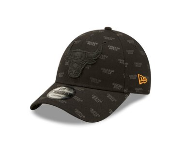 Кепка New Era Chicago Bulls NBA Monogram AOP Snapback 9Forty чорна, універсальний розмір