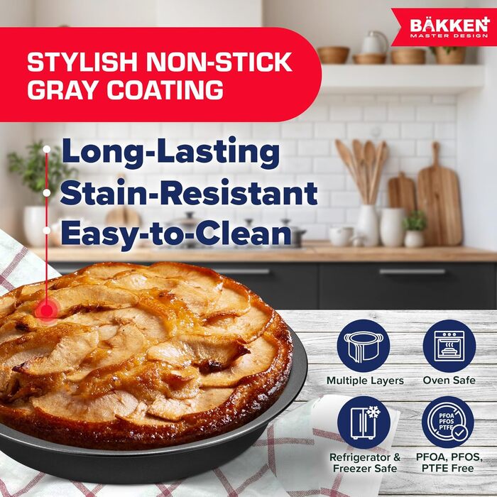 Набір форм для випічки Bakken 10 штук з антипригарним покриттям, карбонова сталь, PFOA та PTFE-free