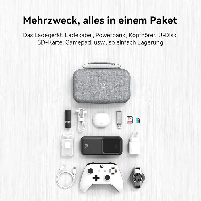 Водонепроникна електронна органайзер для кабелів, портативна двошарова кабельна сумка