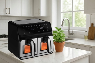 Аерофритюрниця AirDweller ADTJF2 2400 Вт, 9 л, чорно-срібляста