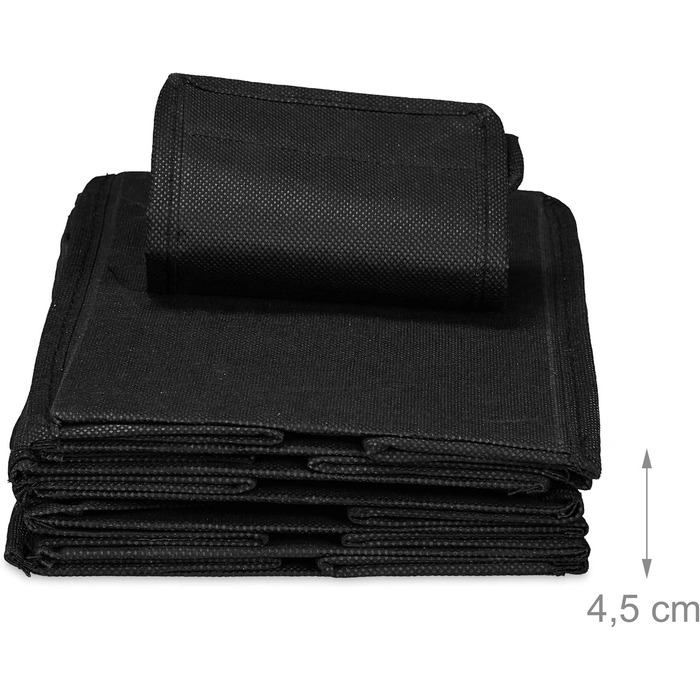 Органайзер для шафи Relaxdays з тканини, 6 відділень, 2 шухляди, 82x30x14,5 см, антрацит