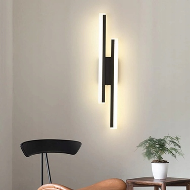 Настінний світильник Tealight чорний, інтегроване LED-джерело 16 Вт