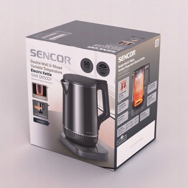 Електричний чайник SENCOR SWK 0850GY 1.7л 1800Вт з регулюванням температури (6 програм)