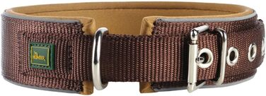 Нашийник для собак HUNTER NEOPREN Reflect, коричневий, широка, світловідбиваюча, для прогулянок, розмір 60