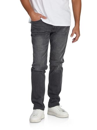 Чоловічі джинси DENIMFY Stretch Straight Fit, бавовна, синій, чорний, сірий - розміри 30-40