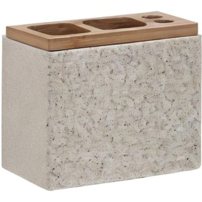 Підставка для електричної зубної щітки Sealskin Grace, для зберігання насадок та пасти, пісок, полірезин, 6 x 12.3 x 10.2 см