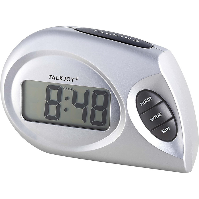 TalkJoy Pro Talking Clock Table Clock Time Announcement Clock for the Visually Impaired Senior Clock Large LCD Display Nightstand for the Visually Impaired Daily Living Aid Alarm Clock
