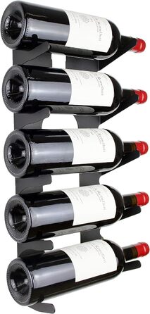 Steel wine rack for all types of wine, with wall mount and decorative molding. (2 x White)