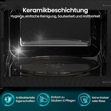 Мікрохвильова піч Hisense H20MOBS4HI 20 л, 700 Вт, InverterTech, керамічне покриття, чорна