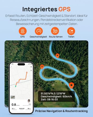 Відеореєстратор 70mai A410 Dual 2.5K + 1080P з GPS, Wi-Fi, HDR, нічним баченням та картою 64GB