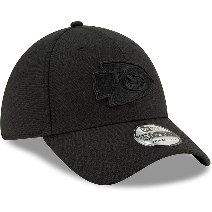 Кепка бейсбольна New Era NFL 39thirty Kansas City Chiefs чорна (S-M) - Офіційна ліцензія