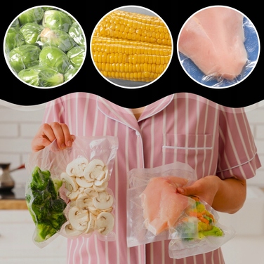 Вакууматор для продуктів MEMFLOW, чорний, 135 Вт, з пакетами 31 см