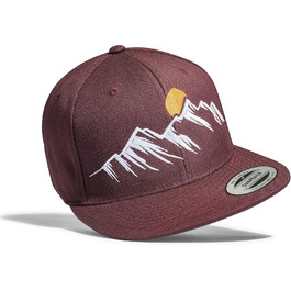Кепка Baddery Outdoor Cap Mountain View: для чоловіків та жінок, для альпінізму та походів, універсальний розмір, Бордовий колір