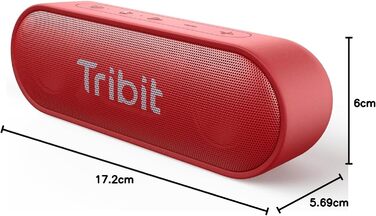 Tribit XSound Go: Портативна Bluetooth колонка 16W, IPX7, 24 год, Чорна