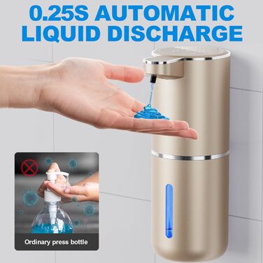 Автоматичний дозатор мила Amyzavls, 380 мл, USB, інфрачервоний сенсор, для ванної, кухні, офісу