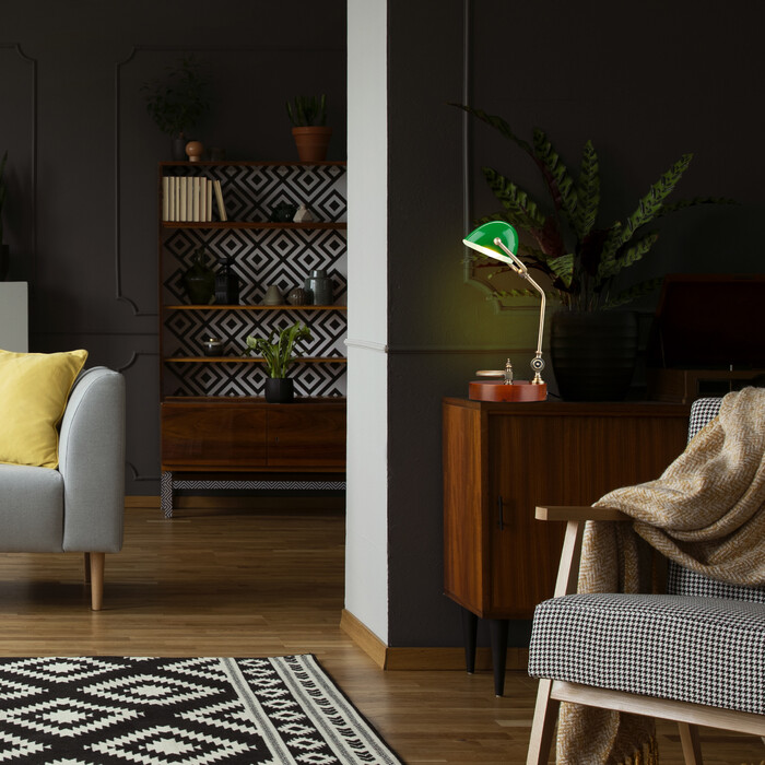 Світильник Relaxdays Banker із зеленим абажуром