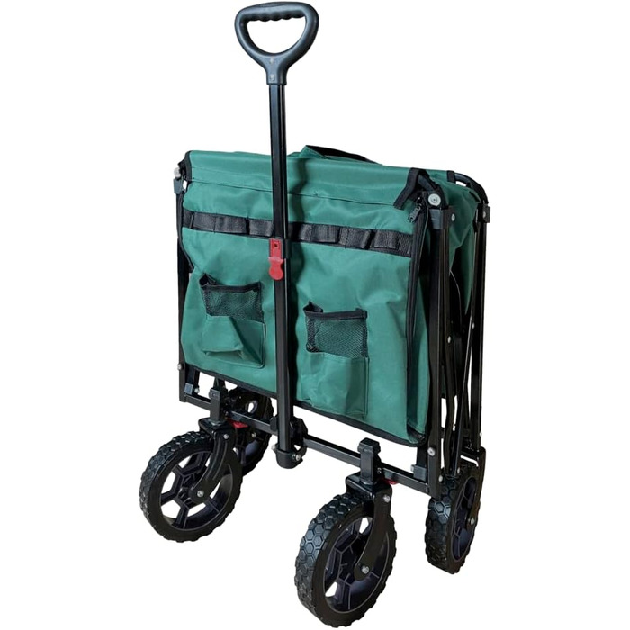 FROSAL Візок для собак Bruno, зелений, складний | Транспортний візок для тварин з легким доступом