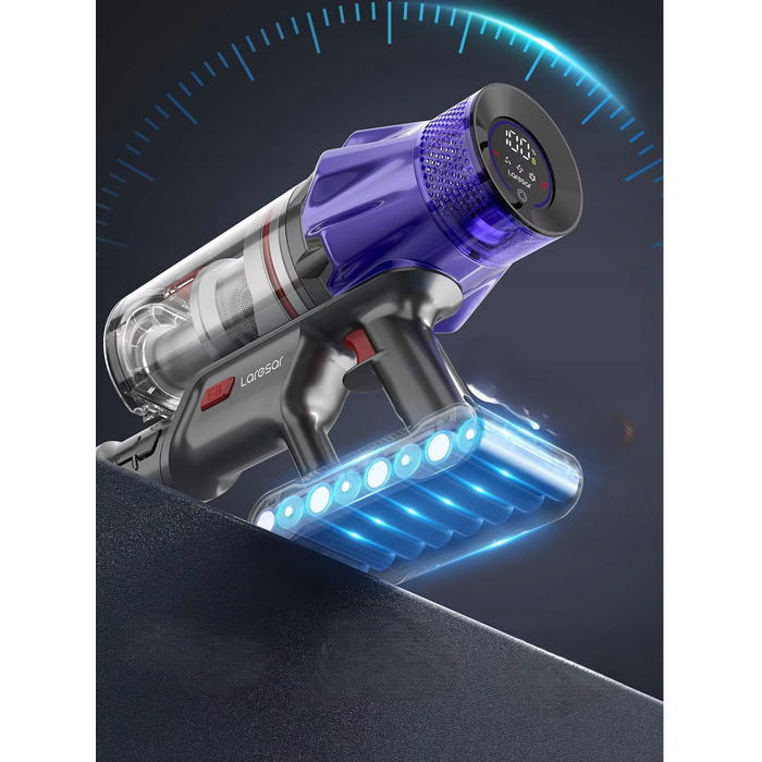 Вертикальний пилосос Laresar V7, жовтий/золотий