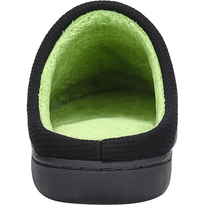 Тапочки зимові Mishansha унісекс з меморі-піною, чорно-зелені, розмір 36-47