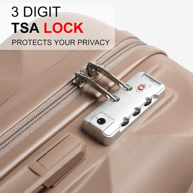 Набір валіз Sea Choice 5шт. з жорстким корпусом, 4 колеса, TSA-замок, M-L-XL (55/65/76см), Khaki