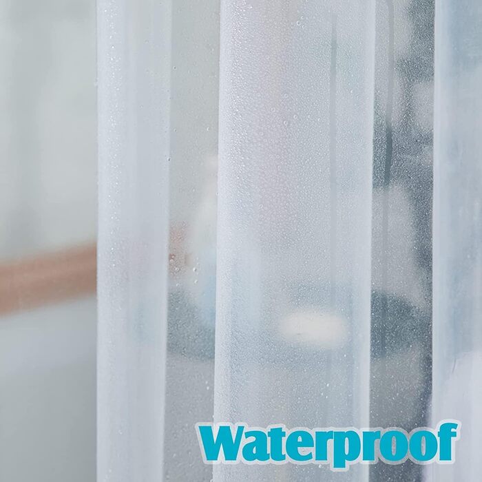 Шторка для душу YISURE, 120 x 200 см, прозора, водонепроникна, з магнітами, для ванни