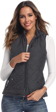 Жіноча легка куртка Longking з блискавкою, вологовідштовхуюча, для активного відпочинку (S, темно-сірий)