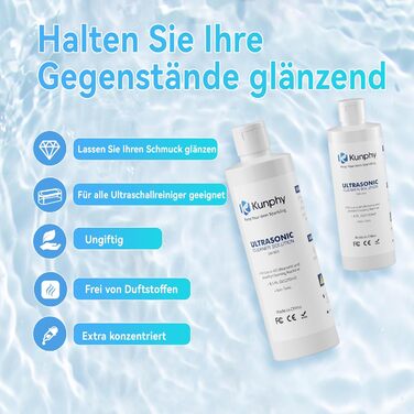 Ультразвукова очищувач для окулярів та ювелірних виробів, 350 мл, 46 кГц, білий