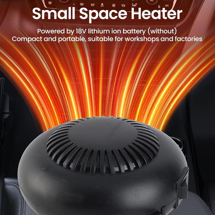 Портативний електрообігрівач для авто, офісу та дому, 170W, з регулюванням температури 30-80°C, захист від перегріву та перекидання