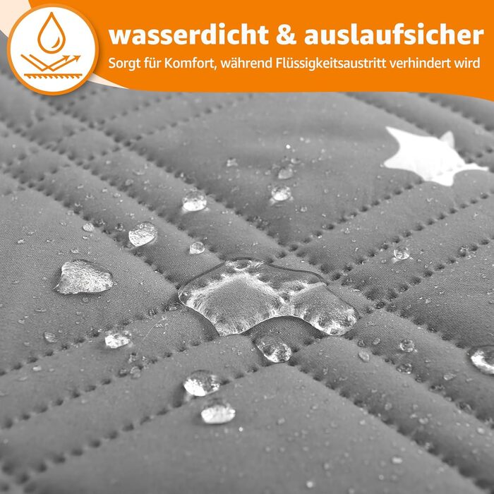 Водонепроникний килимок для собак Pick For Life, 137x208 см. Захист диванів та ліжок. Легко миється, підходить для великих та маленьких собак (сірий & білий)