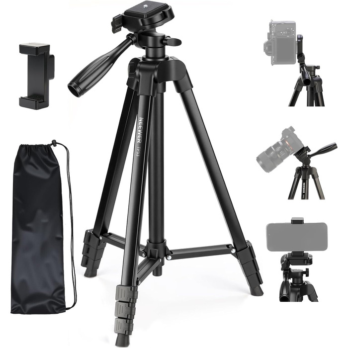 NEEWER Штатив для відеозйомки з пливним упором 72', сумісний з DJI RS Gimbal, для DSLR та відеокамер, максимальне навантаження 8кг