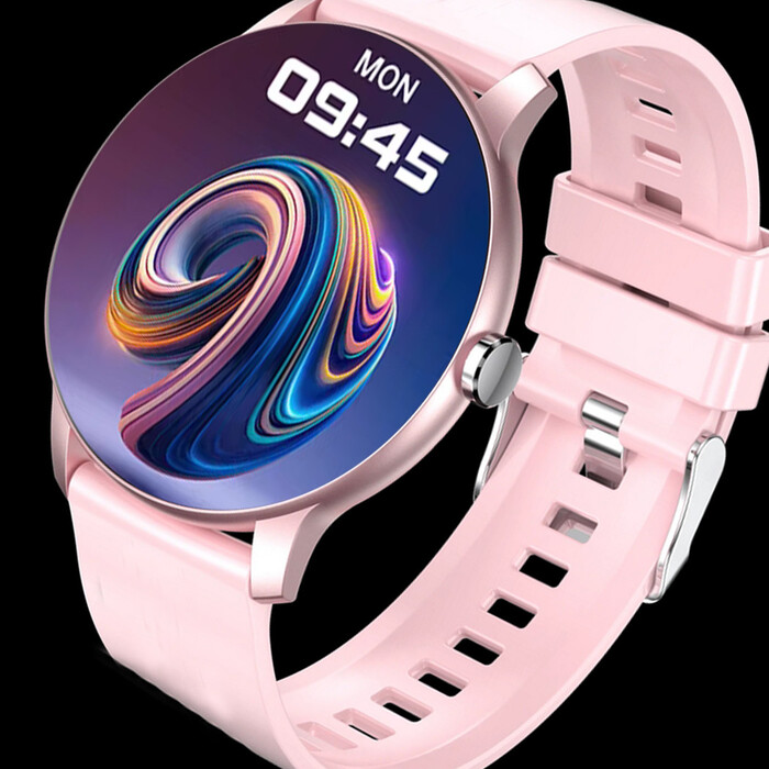 Смарт-годинник Smart-Trend, рожевий, гумовий ремінець, сенсорний екран, водонепроникний