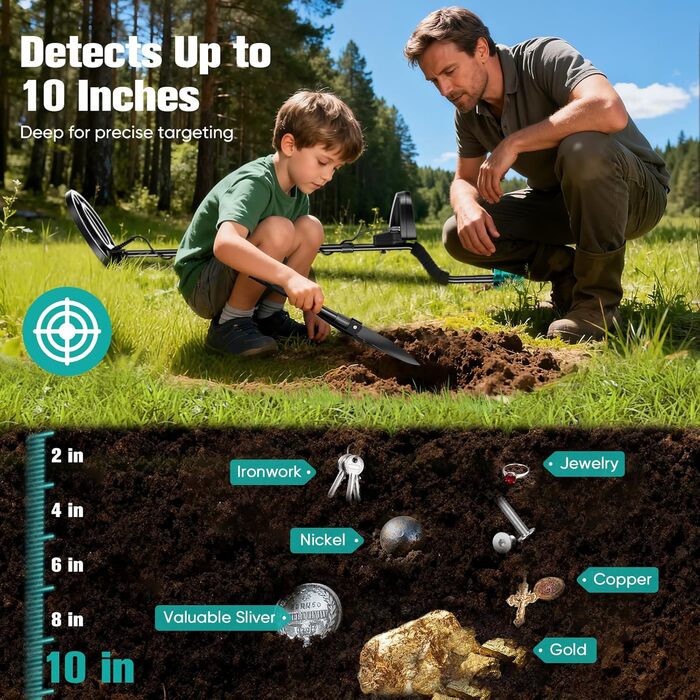 Металодетектор для дорослих та дітей TX910, 5 режимів, водонепроникний IP68, LCD дисплей, чутливий