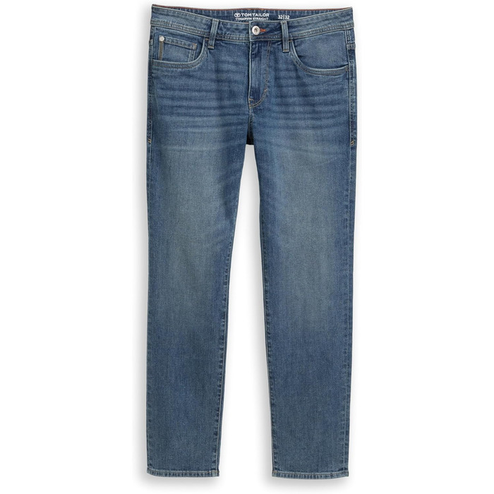 Джинси чоловічі Tom Tailor TTMARVIN Straight з еластаном, блакитний денім Used Mid Stone Blue, розмір 34W/36L