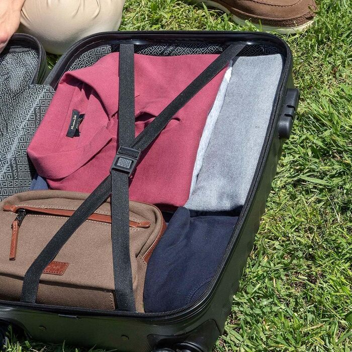 Набір валіз NUMADA 3 шт. (кабіна, середня) з культовою сумкою, м'ятно-зелений, ABS, міцний, з коліщатами та замком