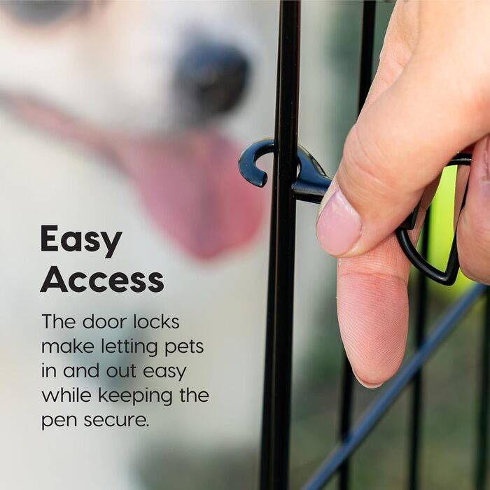 Клітка для собак IRIS OHYAMA 91.4 см, 8-панельна, для собак середніх та великих порід, портативна, чорна