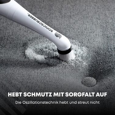 SonicScrubber - Electric Cleaning Brush - Includes 4 Brush Heads - Ideal for All Rooms and Surfaces - AA Batteries Included (Household for Kitchen and Bathroom)