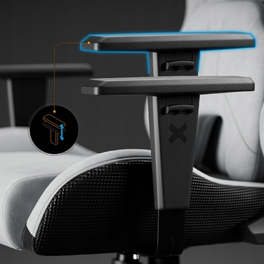 Ігрове крісло Diablo Chairs X.One Prime, тканина, сіре