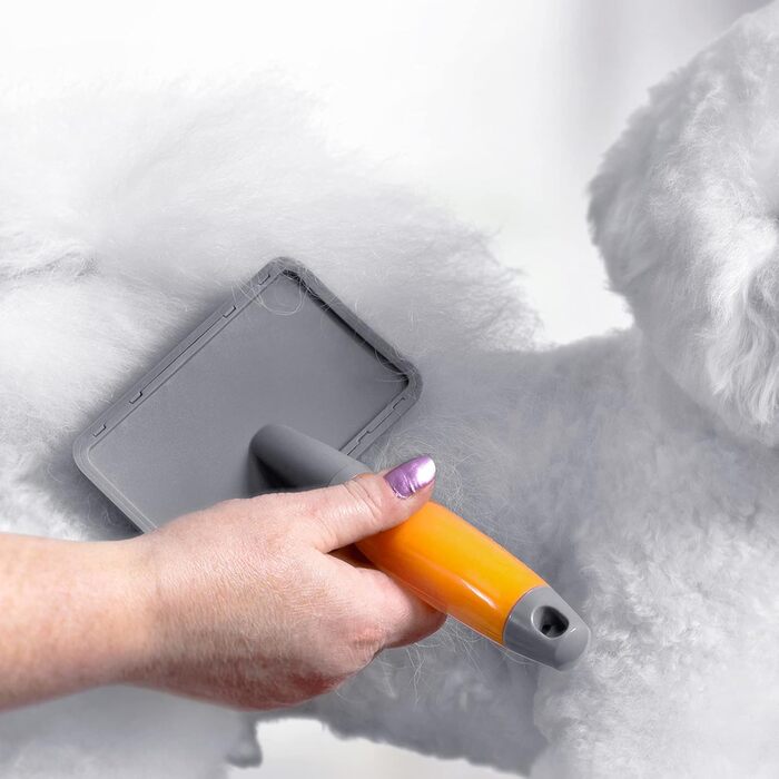 Видалення ворсу Wahl - професійна щітка для грумінгу собак та котів з гелевою ручкою, оранжевого кольору