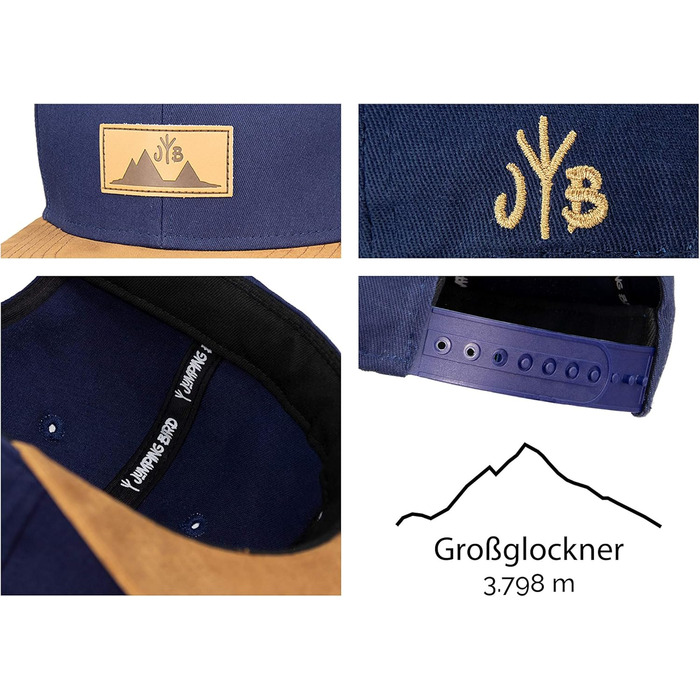 Кепка бейсболка Jumping Bird • Зручна, регульована, легко миється • Темно-синій колір