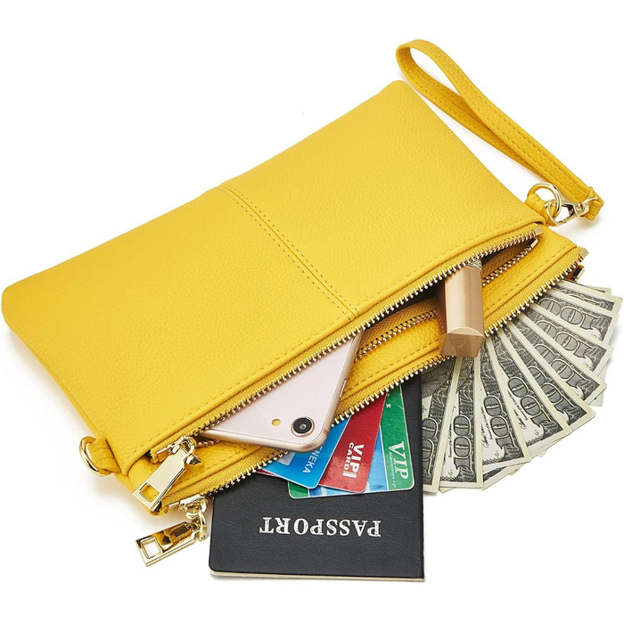 Жіноча сумка-месенджер зі шкіри, жовта - крос-боді, багатофункціональна, сучасна