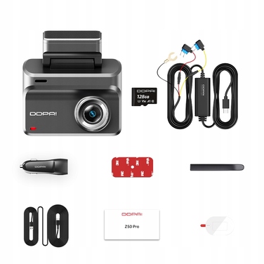 Автомобільний відеореєстратор DDPAI Z50 Pro 4K з GPS, 128 ГБ та комплектом Hardwire Kit