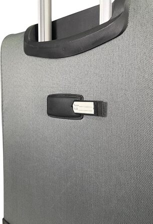 Чемодан-роликовий тканинний для подорожей, розширюваний, з подвійними колесами (M/L/XL/XXL або набір 4 шт.), м'який багаж (фіолетовий, ручна поклажа (55 см)), набір 3 шт. (сірий)