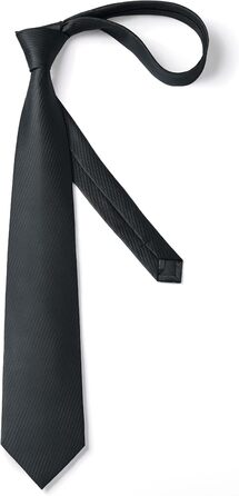 Чоловіча краватка Enlision для весілля, однотонна краватка з кишеньковим хустинкою, формальний комплект краваток та хустинки (чорний)