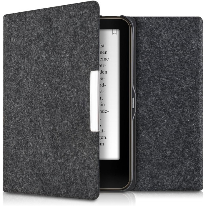 Чохол kwmobile для Tolino Vision 1/2/3/4 HD: захисна обкладинка з фетру, сірий колір