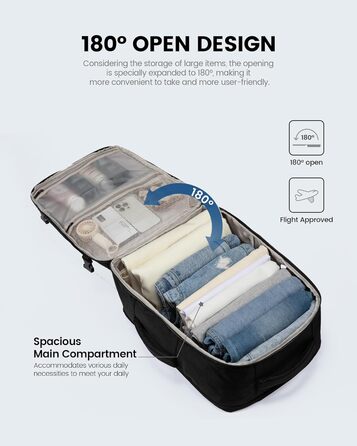 Рюкзак для подорожей LOVEVOOK, 17.3 дюйми, для ноутбука, чоловічий/жіночий, чорний