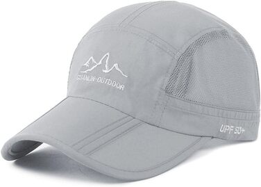 Кепка бейсболка чоловіча жіноча універсального розміру сірого кольору для спорту та подорожей