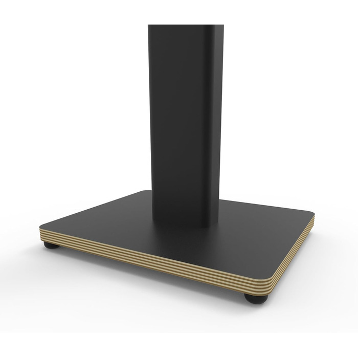 Підлогові стійки для акустичних систем Kanto ST28P - пара, чорний метал, дерев'яна база